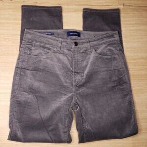 Talbots Womens Petite Grey Velvet High Waist Straight Leg Pants 6P